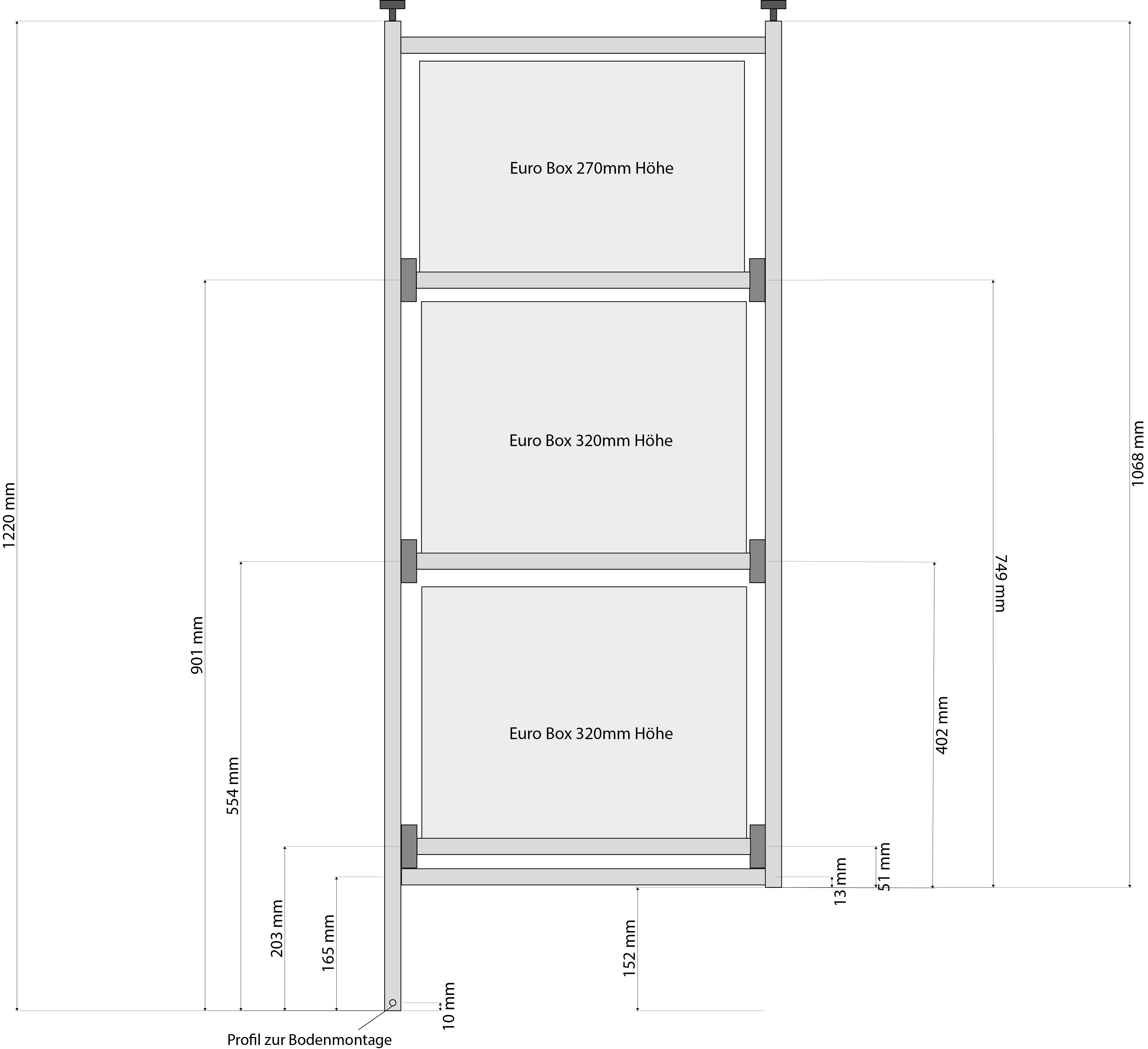 Chausson 640 Regał do kampera z wysuwanymi szufladami