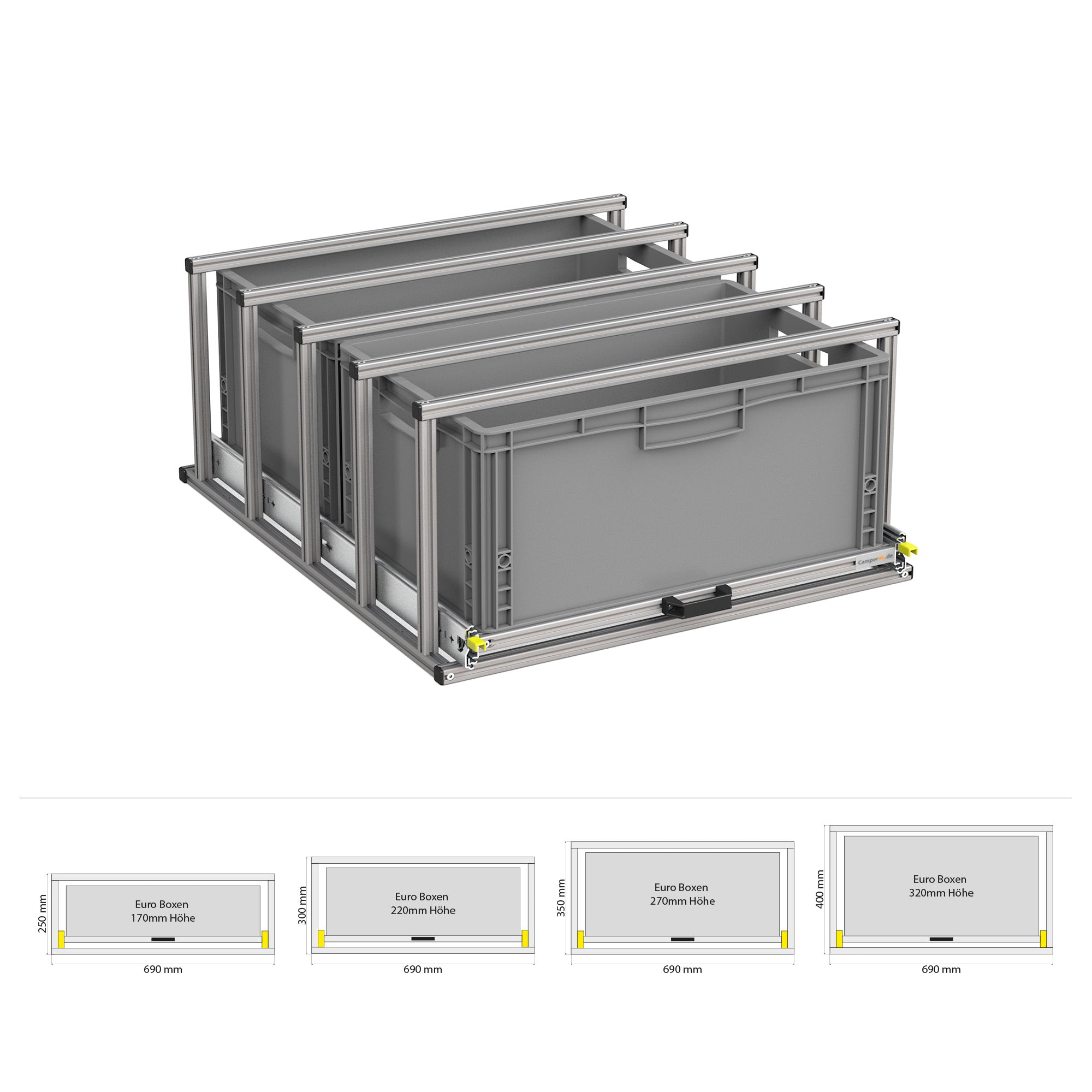 Estrazione posteriore con ripiano