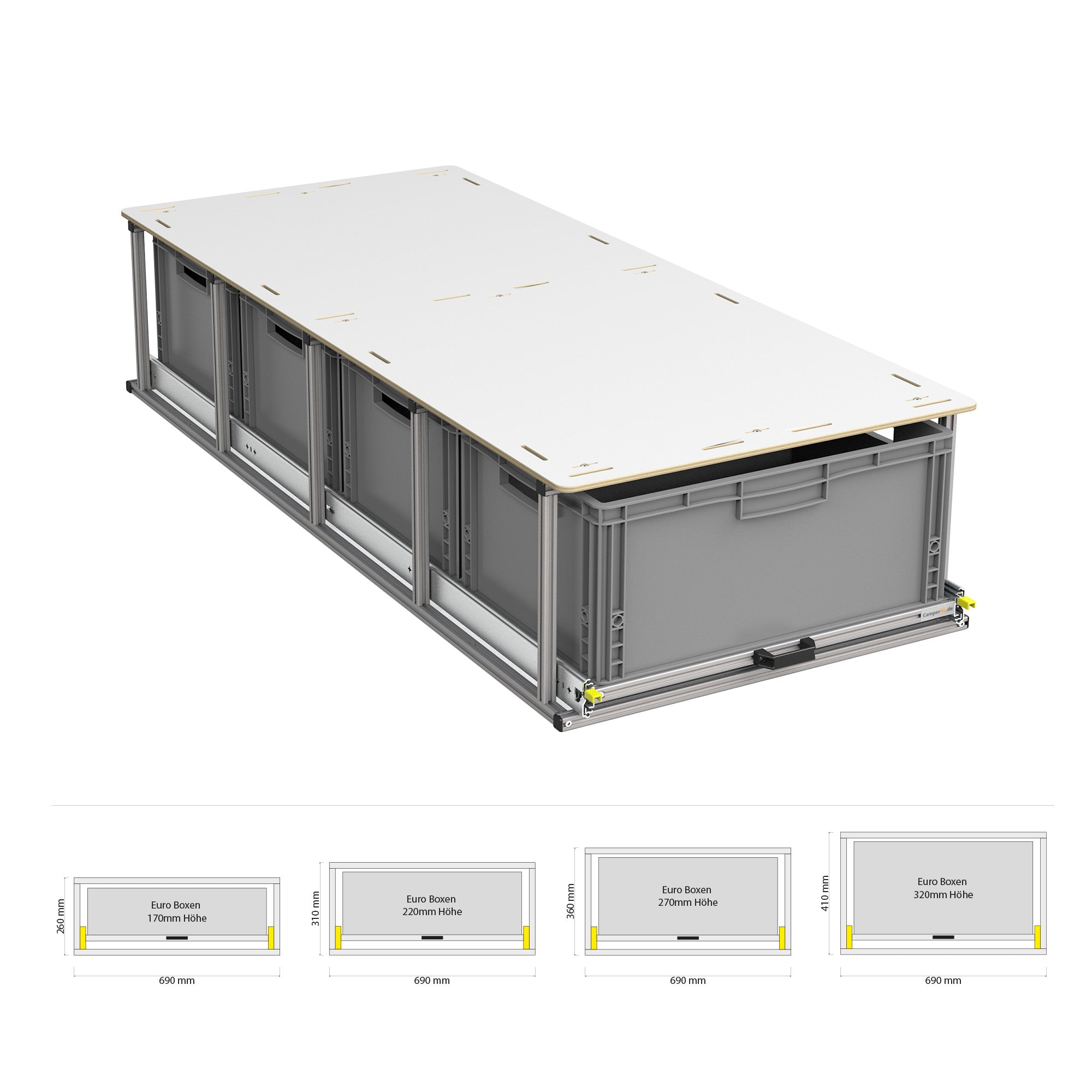 Estrazione posteriore con ripiano