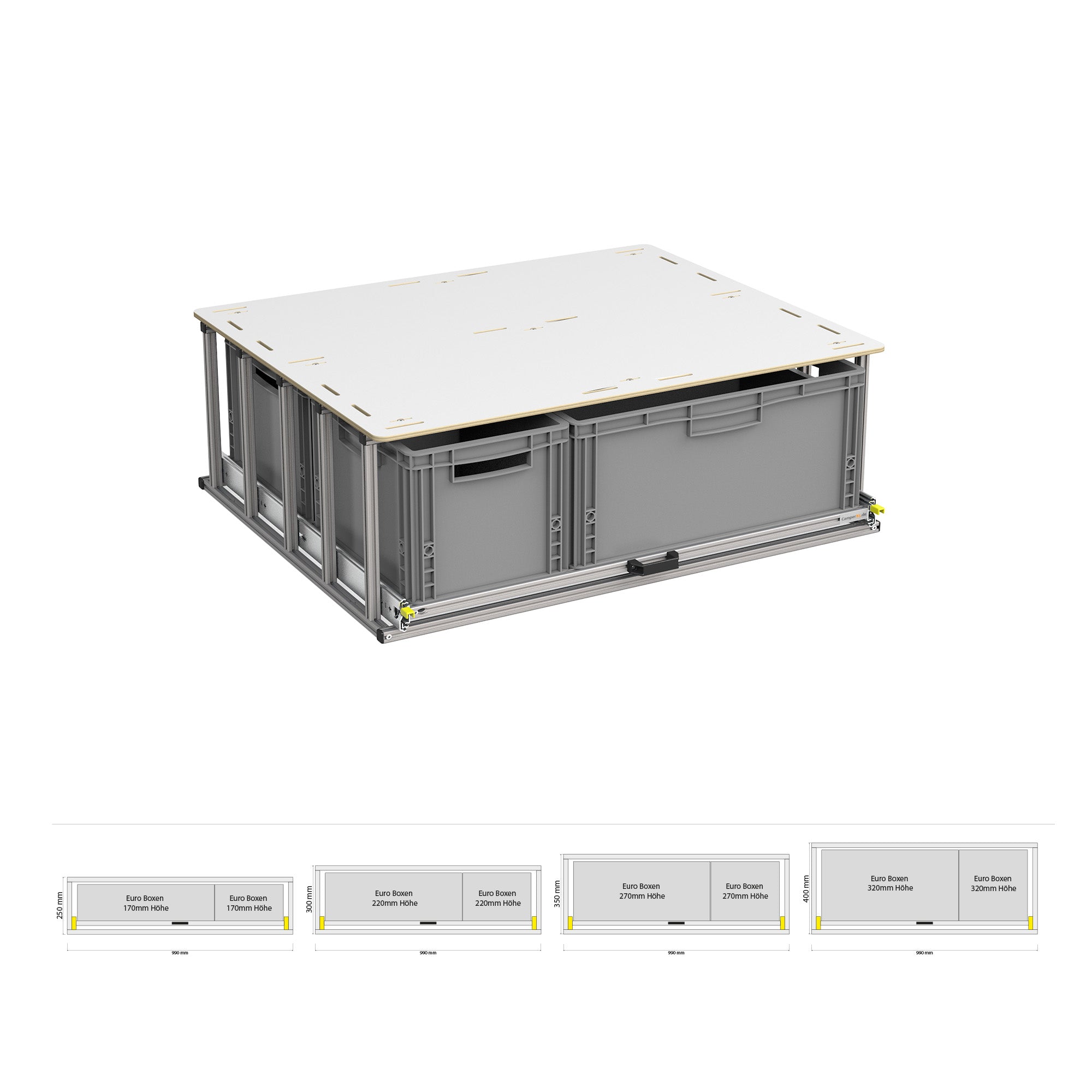 Estrazione posteriore con ripiano