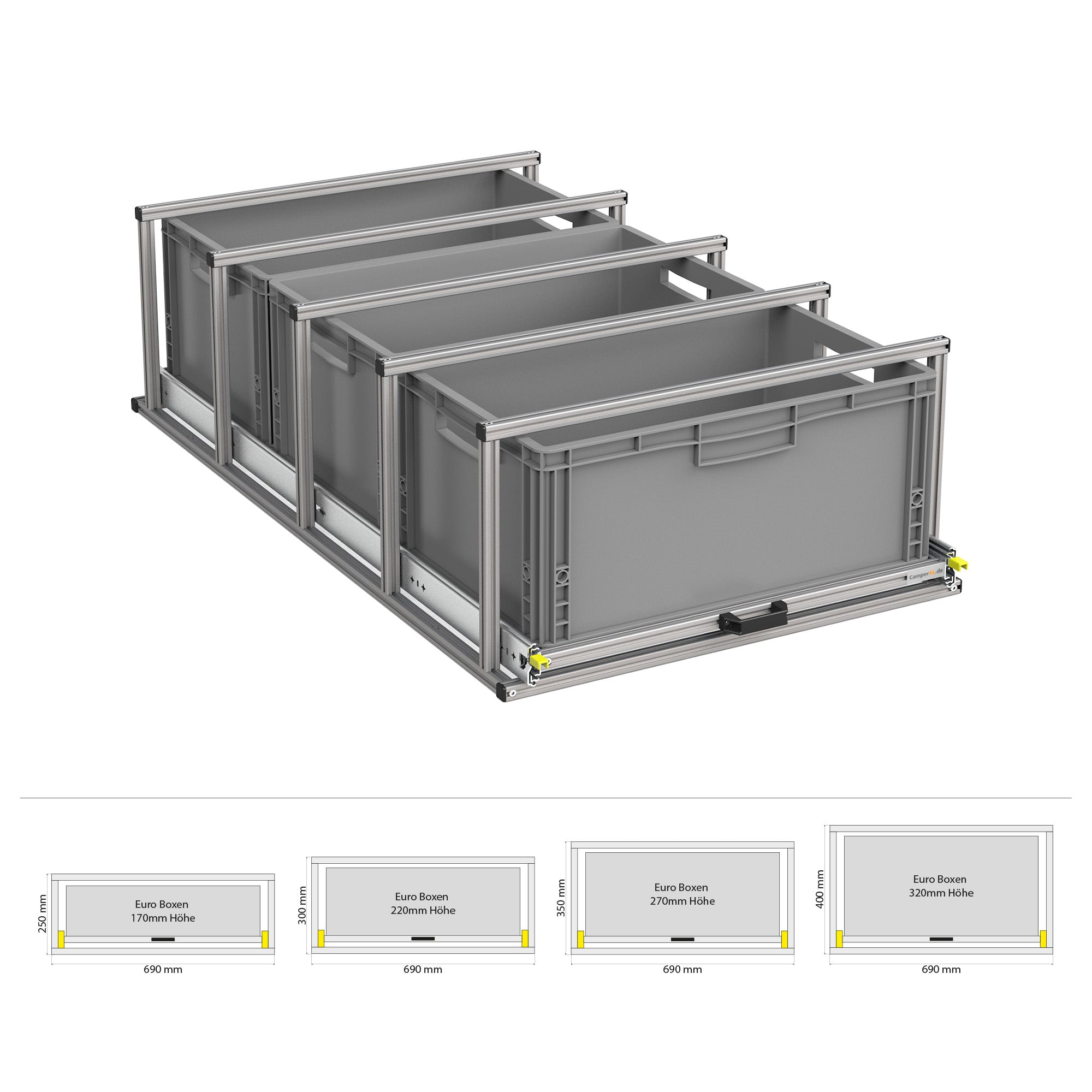 Estrazione posteriore con ripiano
