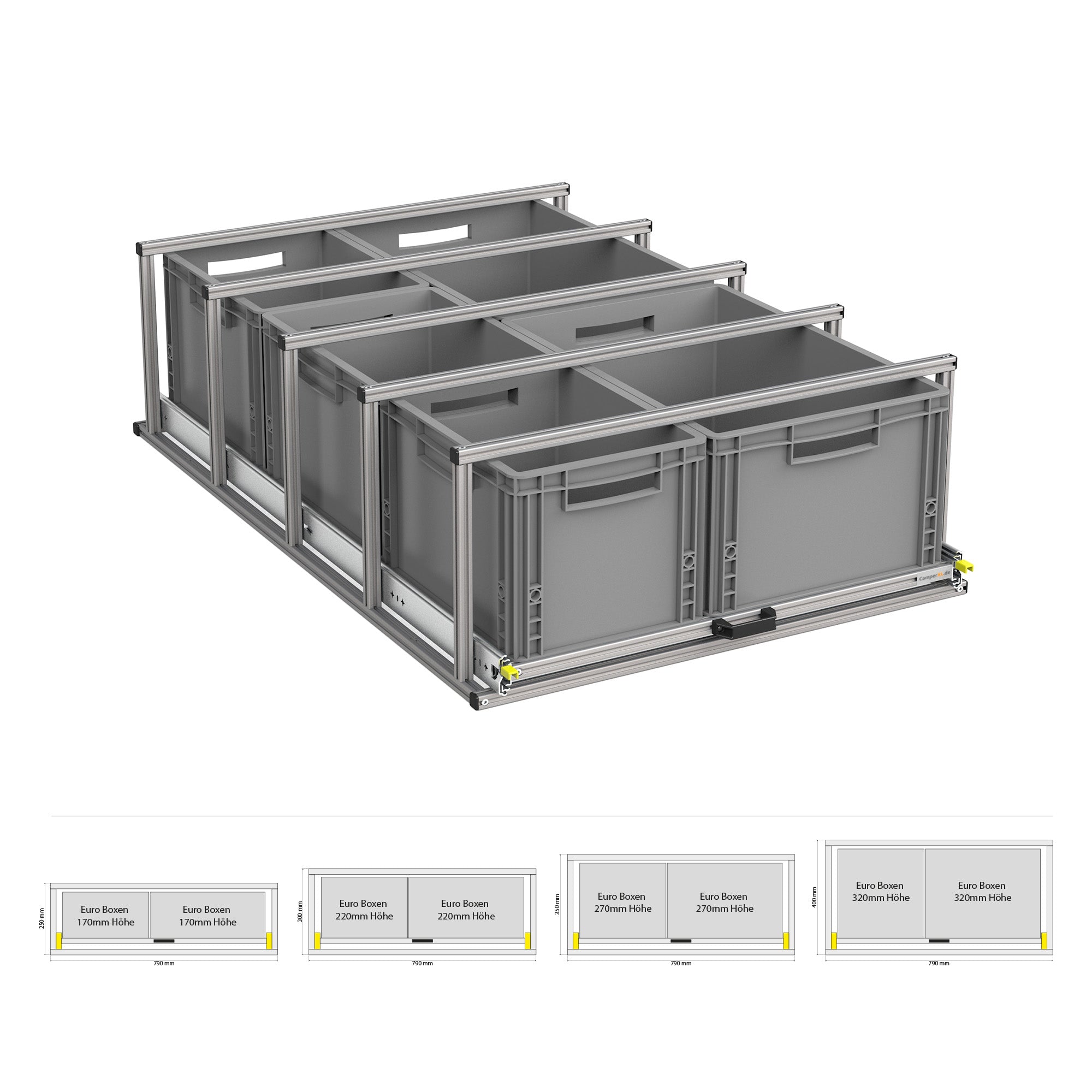 Rear pull-out with shelf