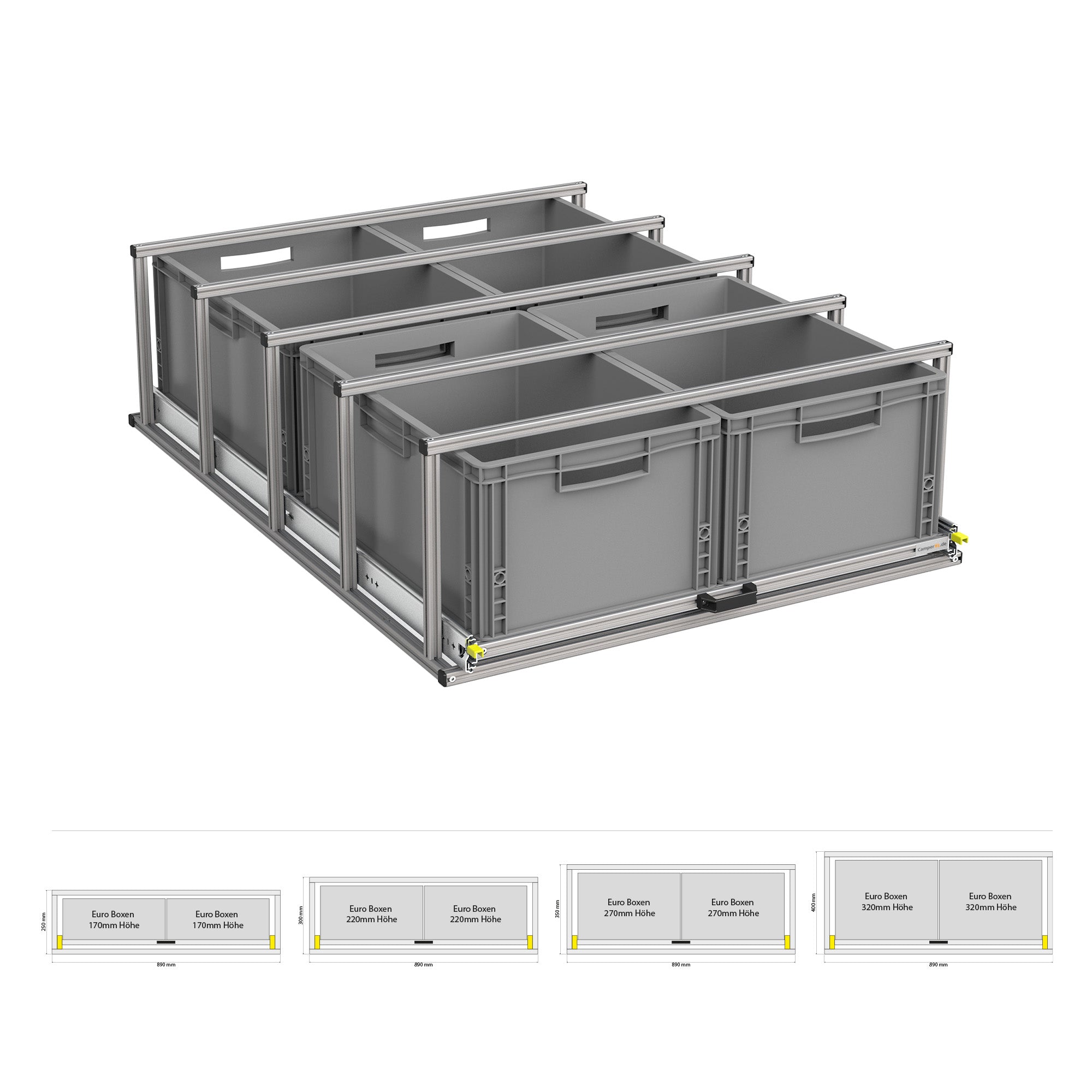 Estrazione posteriore con ripiano