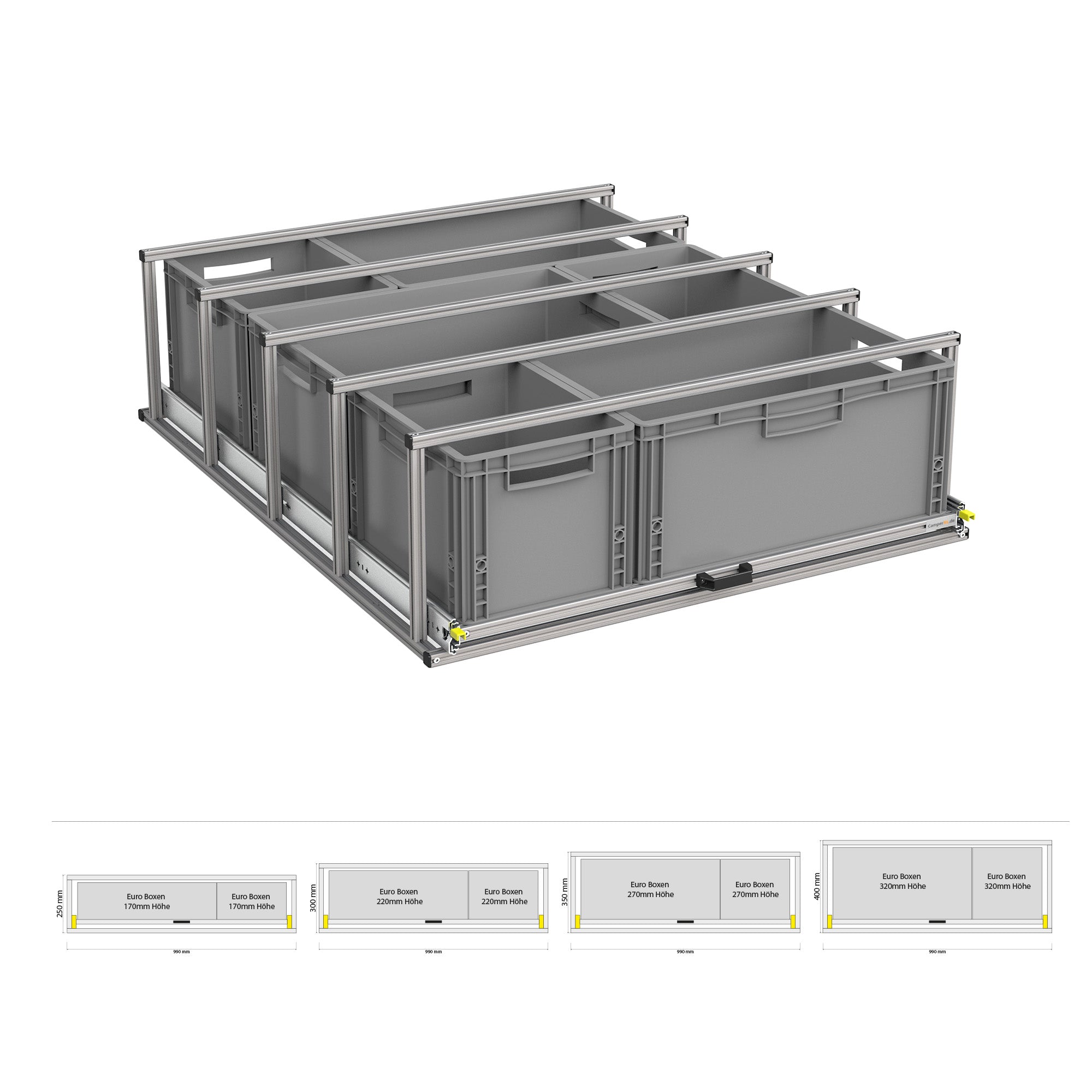 Estrazione posteriore con ripiano