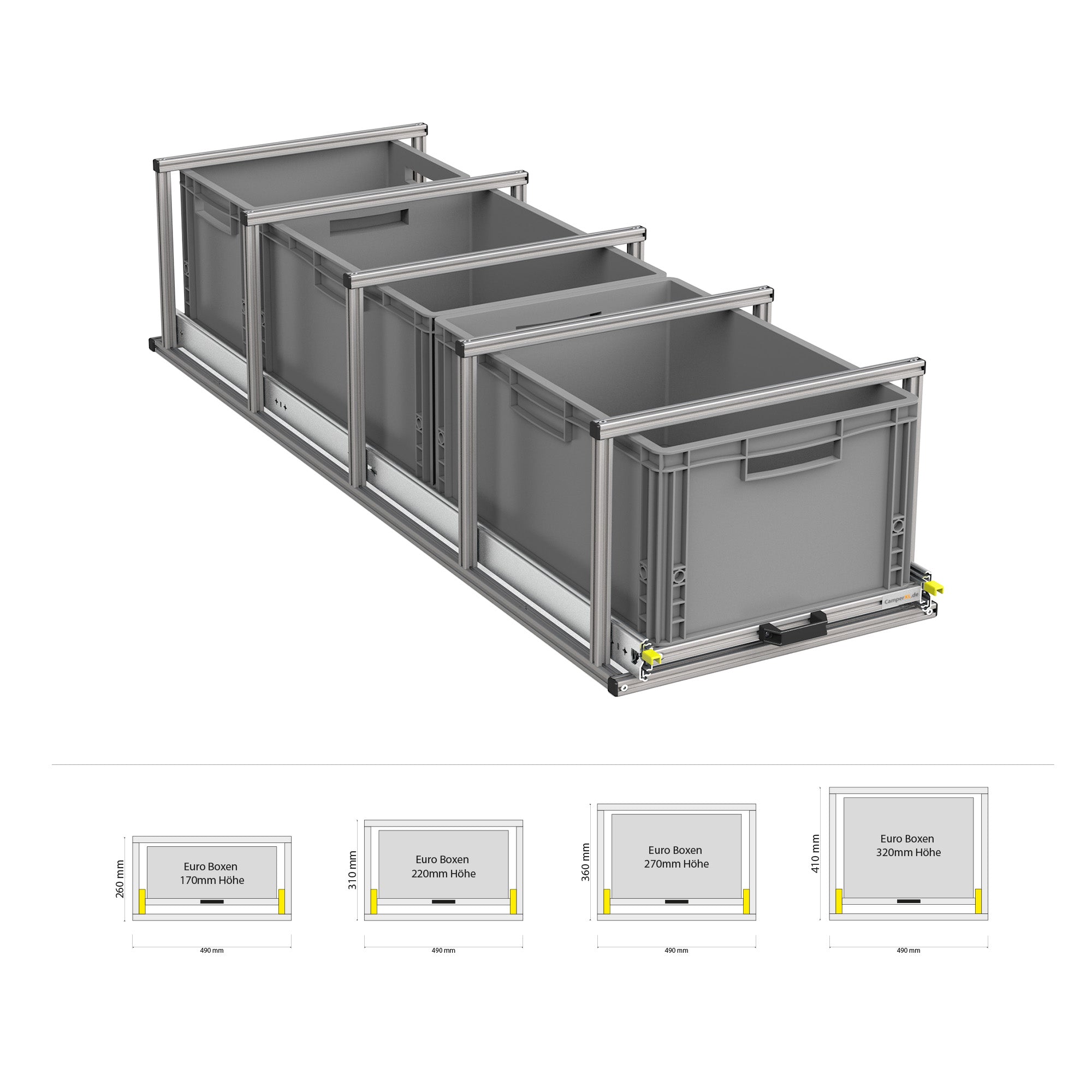 Estrazione posteriore con ripiano