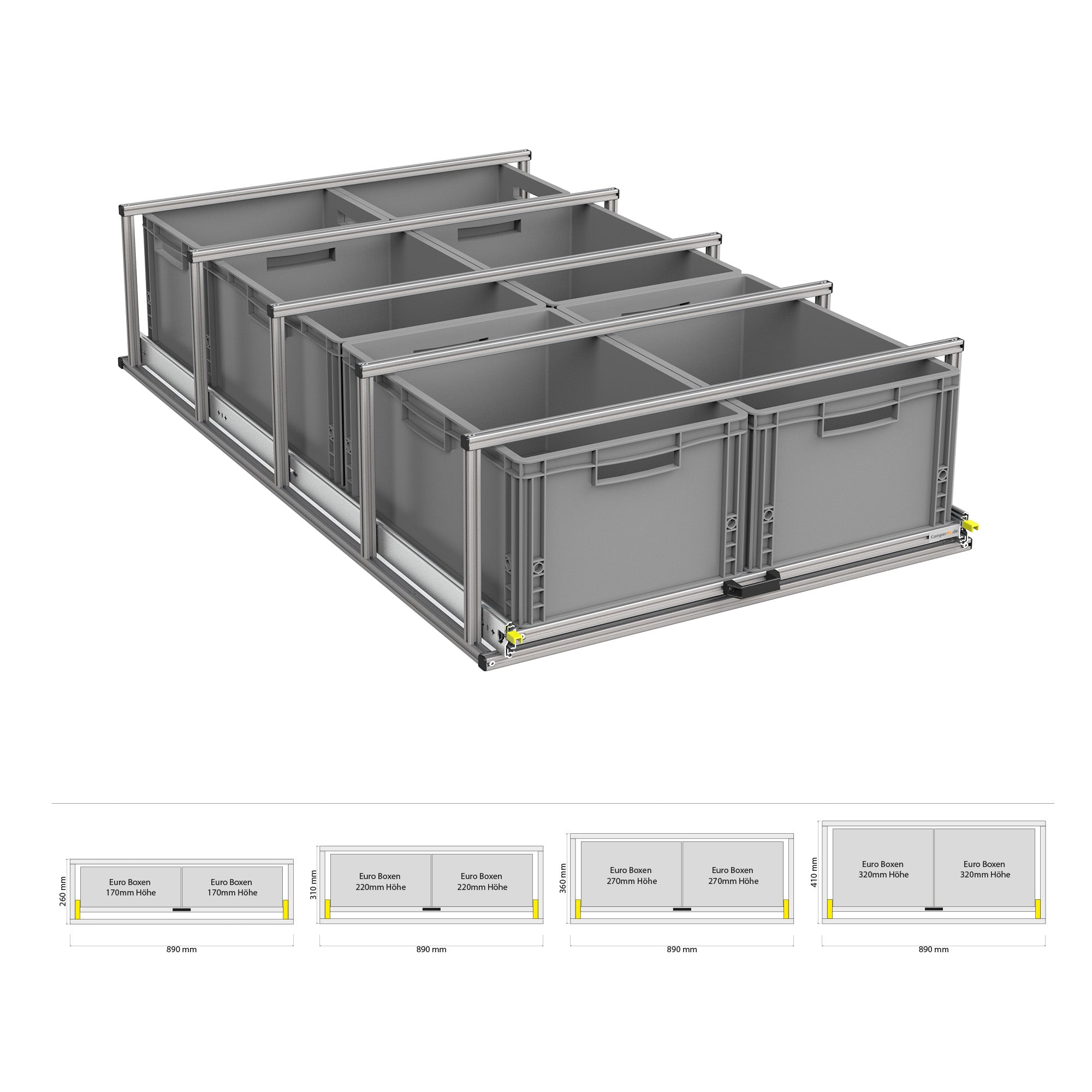 Estrazione posteriore con ripiano