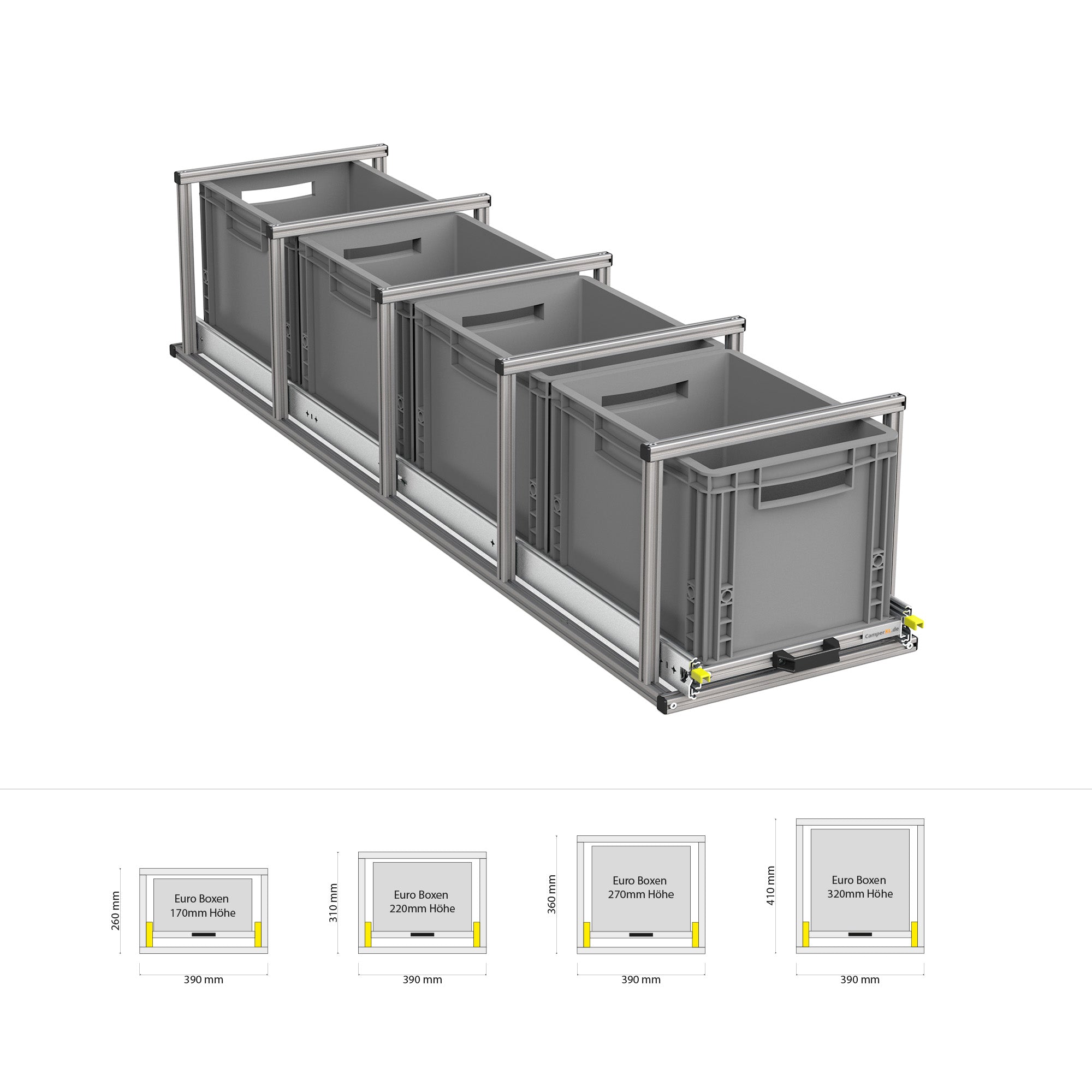 Estrazione posteriore con ripiano