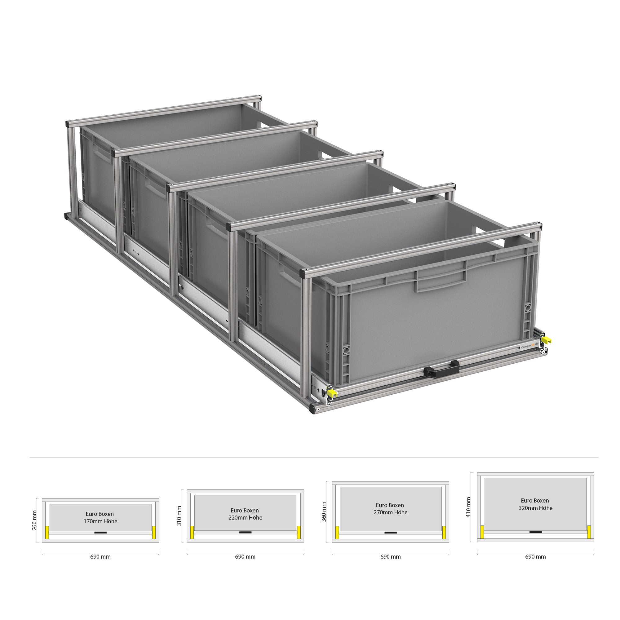Estrazione posteriore con ripiano