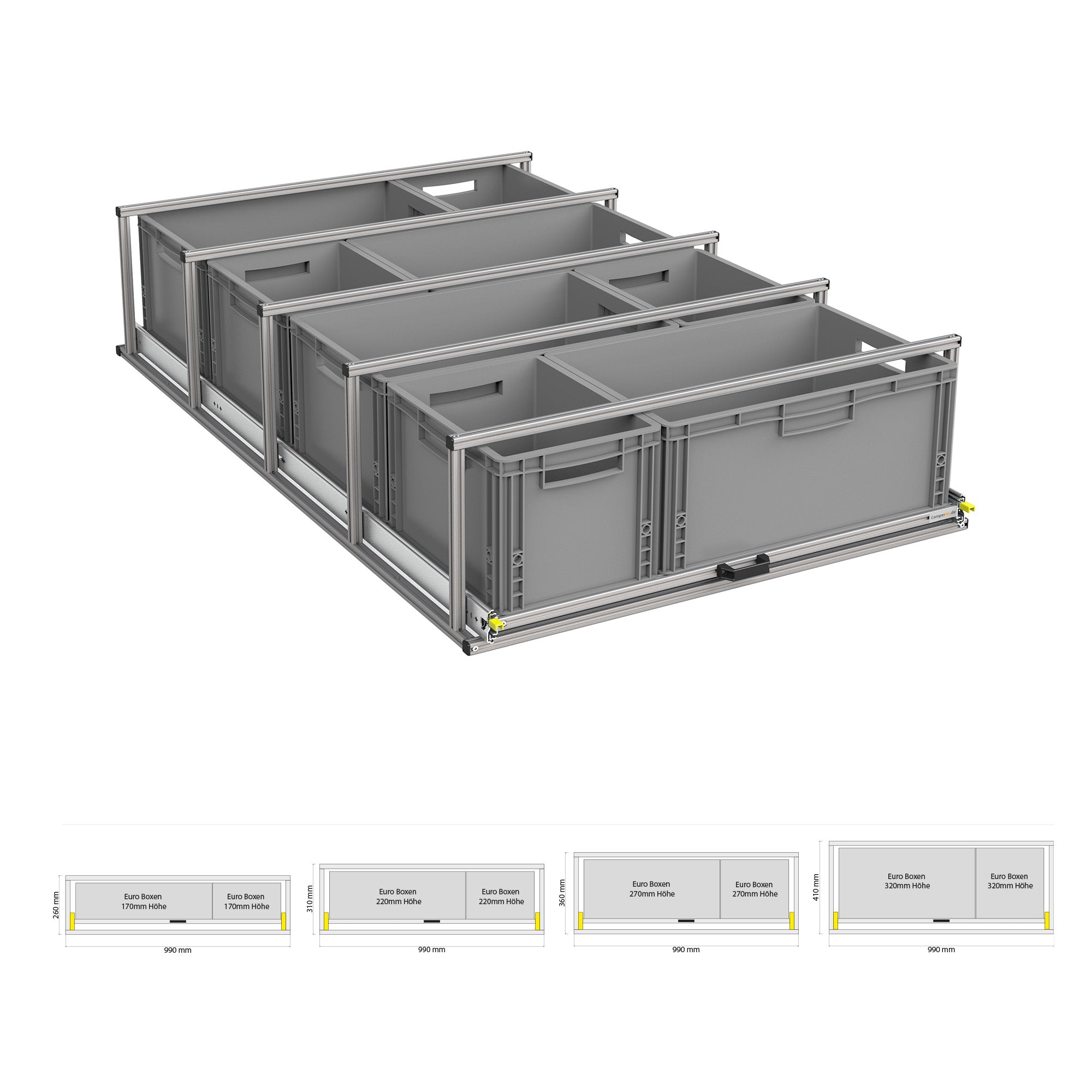 Estrazione posteriore con ripiano