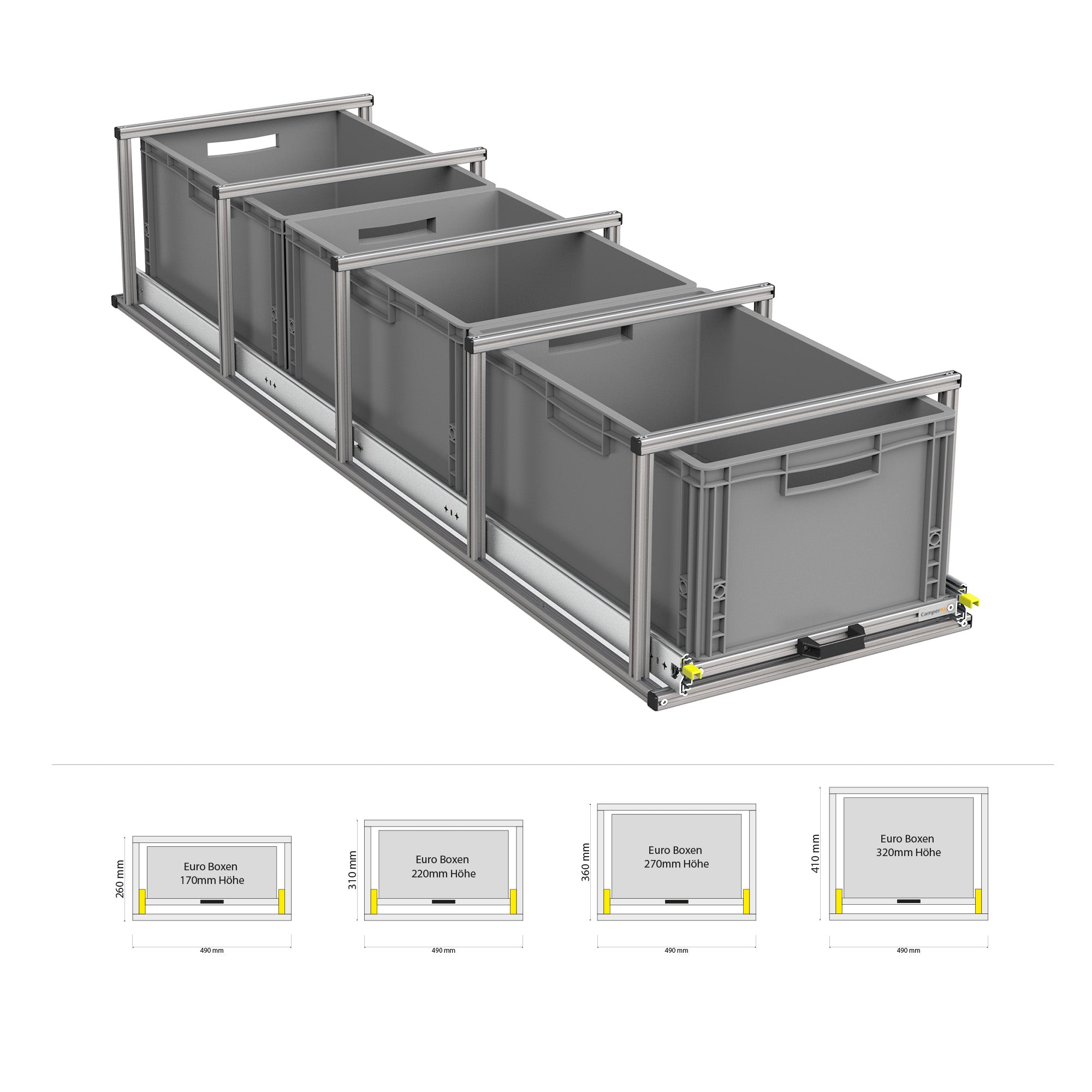 Estrazione posteriore con ripiano
