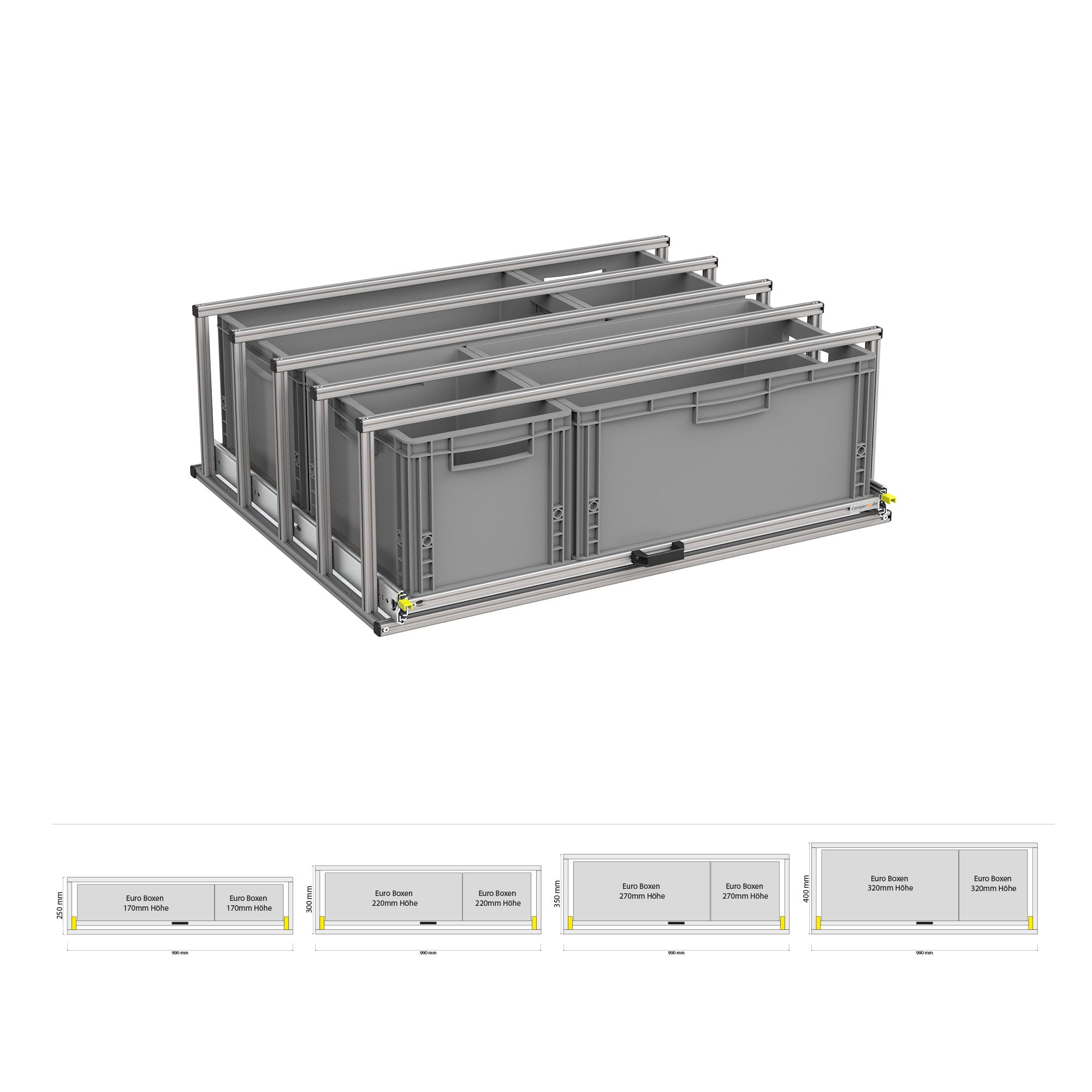 Estrazione posteriore con ripiano