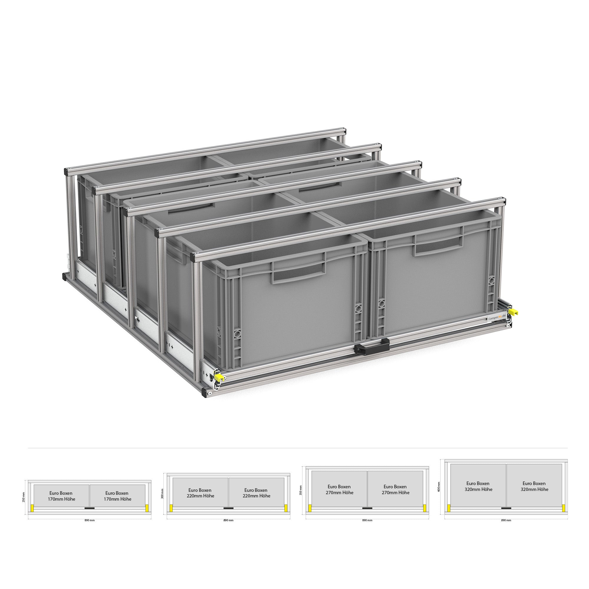 Estrazione posteriore con ripiano