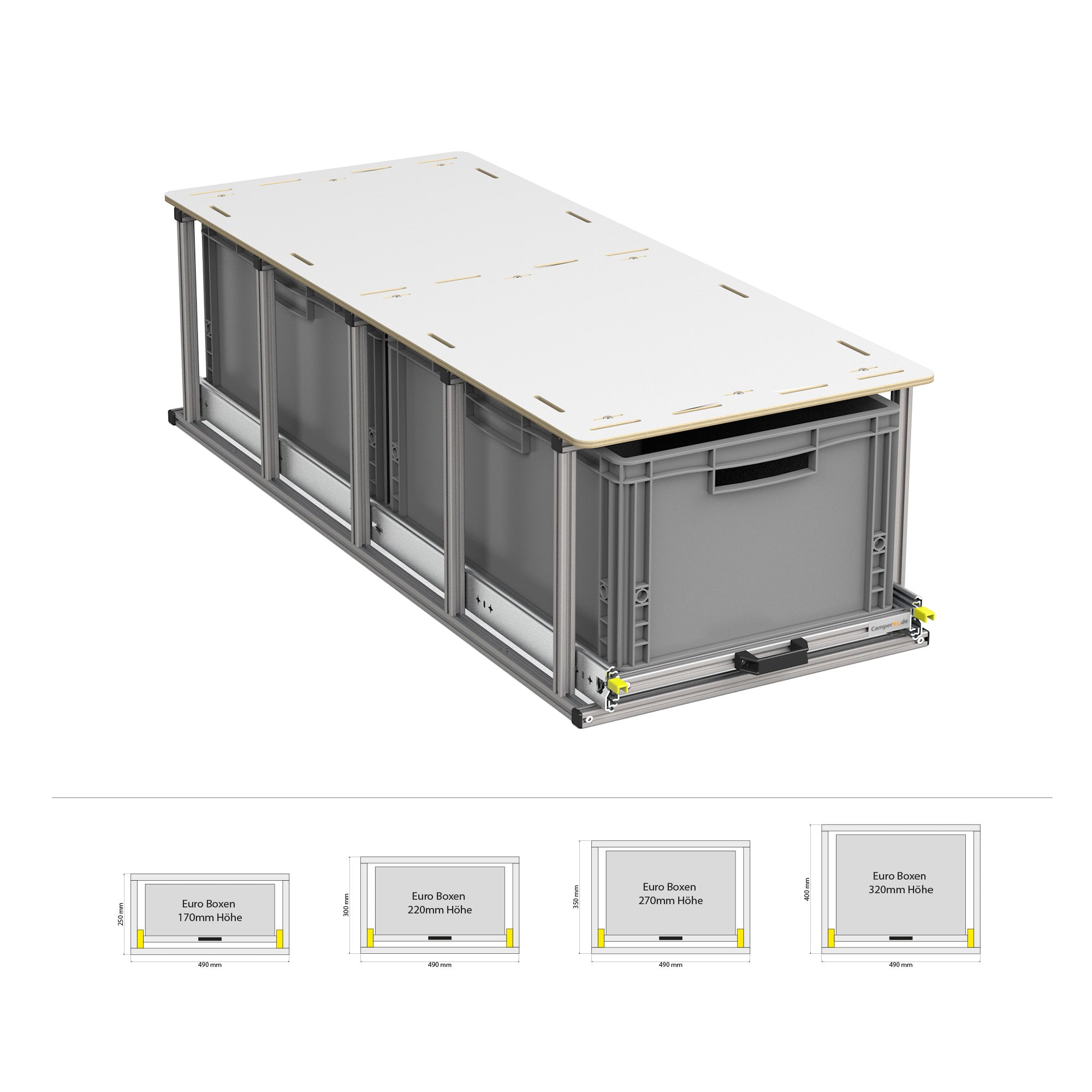 Estrazione posteriore con ripiano