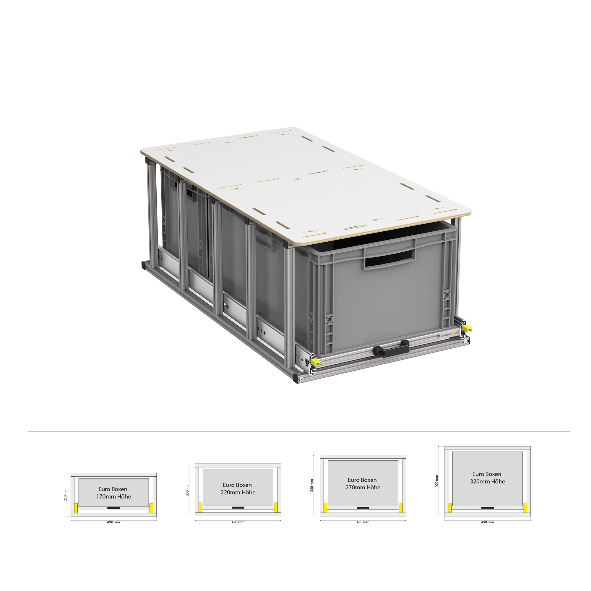 Estrazione posteriore con ripiano