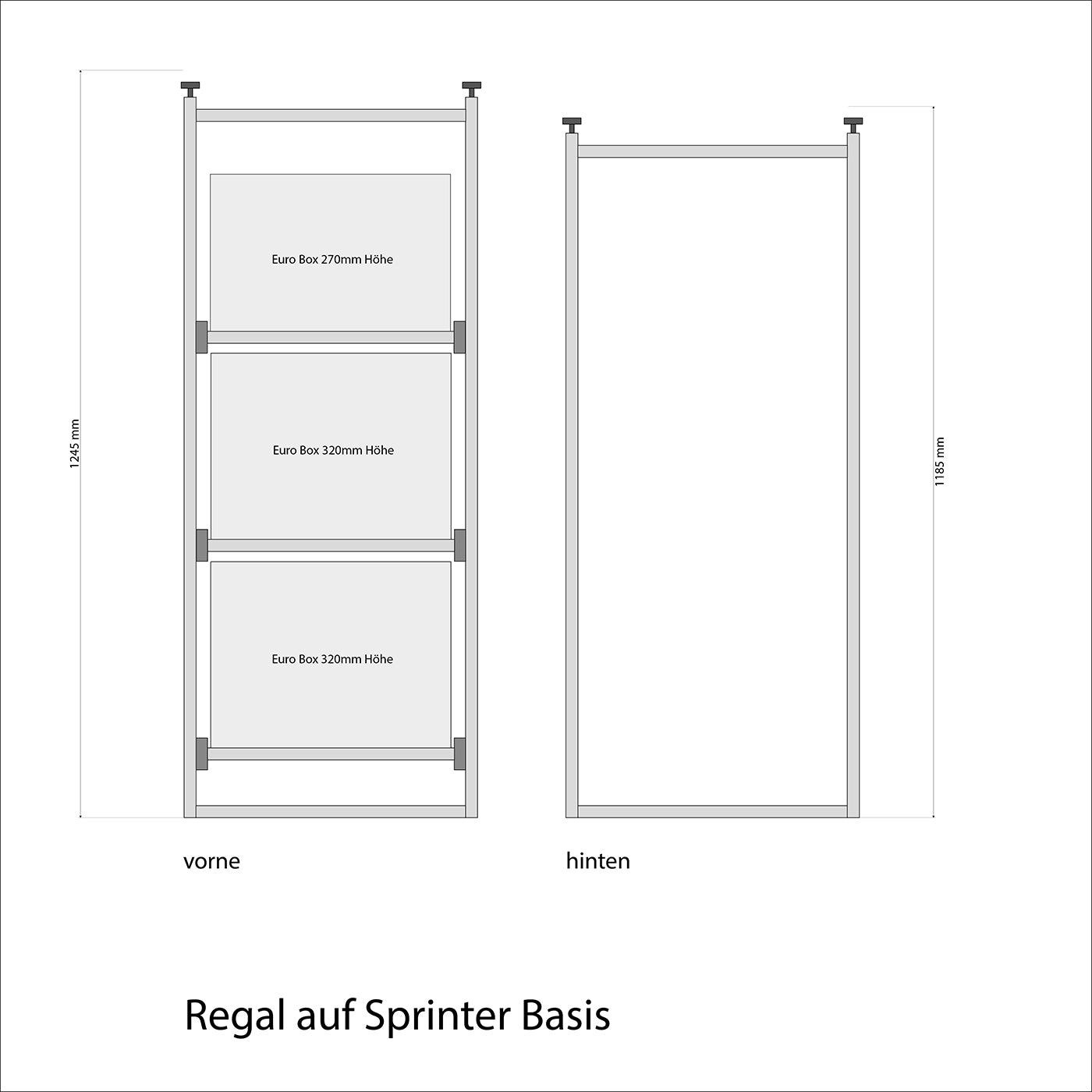 Weinsberg CaraCompact Edition Pepper Regał do kampera z wysuwanymi półkami
